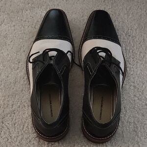 Giorgio Brutini Two-Tone Black and Cream Oxfords